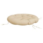 vidaXL Coussin rond beige Ø 100 x11 cm tissu oxford