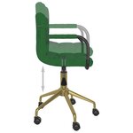 vidaXL Chaises pivotantes à manger lot de 2 vert foncé velours