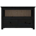 vidaXL Meuble TV Noir 79x35x52 cm Bois de pin massif