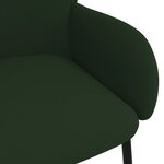 vidaXL Chaises à manger lot de 2 Vert foncé Velours