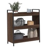 vidaXL Chariot de cuisine chêne marron 70x30x82 cm bois d'ingénierie