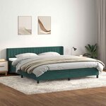 vidaXL Sommier à lattes de lit et matelas vert foncé 180x220cm velours