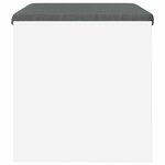 vidaXL Banc d'entrée avec coussin Blanc 63 x 38 x 40 cm