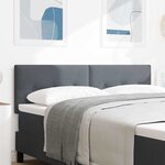 vidaXL Tête de lit avec des lumières à LED Réglable Gris 80 cm Velours