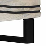vidaXL Table basse Beige et Noir 80 x 50 x 40 cm