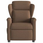 vidaXL Fauteuil inclinable de massage électrique marron tissu