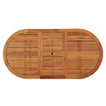 vidaXL Table de jardin 200x100x75 cm Bois d'eucalyptus solide