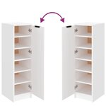 vidaXL Armoire à chaussures Blanc 30x35x100 cm Bois d'ingénierie