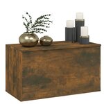 vidaXL Coffre de rangement Chêne fumé 84x42x46 cm Bois d'ingénierie