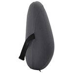 vidaXL Coussin de Dos avec oreiller Gris 40 x 32 x 14 cm Polyester