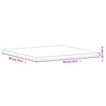 vidaXL Dessus de table 90x90x4 cm carré bois massif de hêtre