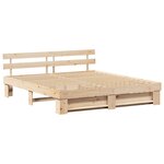 vidaXL Cadre de lit avec tiroir Marron 180 x 200 cm Bois massif en pin