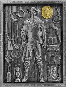 Pièce de monnaie en Argent 5 Tala g 62.2 (2 oz) Millésime 2025 COWBOY (PRÉCOMMANDE)