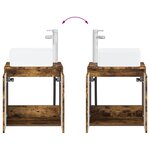 vidaXL Vanité de lavabo mural Chêne fumé 53 x 35 x 63 cm