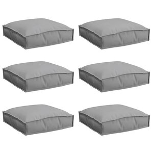 vidaXL Coussin 6 pc Tissu Oxford Gris 40 x 40 x 8 cm