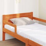 vidaXL Cadre de lit avec matelas Brun cire 80 x 200 cm Pin massif