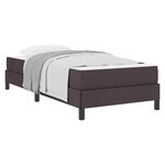 vidaXL Lit à ressorts avec matelas Marron foncé 100 x 200 cm tissu