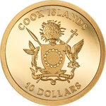 Monnaie GOLD LUCK Four Leaf Clover 1 g Or 10$ Cook Islands 2026 (PRÉCOMMANDE)
