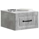 vidaXL Cabinet de chevet mural 2 Pièces Gris béton 34 5 x 33 x 20 cm