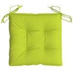 vidaXL Coussins de chaise 2 Pièces vert brillant 40x40x7 cm tissu oxford