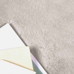 vidaXL Tapis en Fourrure Synthétique de Lapin Olite Beige Ø 120 cm