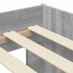 vidaXL Lit haut pour enfants avec bureau Sonoma gris 75 x 190 cm