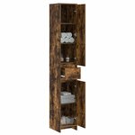 vidaXL Armoire de salle de bain Chêne fumé 30 x 33 x 190 cm