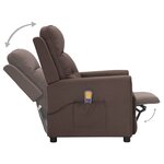 vidaXL Fauteuil de massage Taupe Tissu