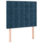 vidaXL Sommier à lattes de lit et matelas Bleu foncé 120x200cm Velours