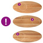 vidaXL Table à manger marron clair bois de chêne massif ovale