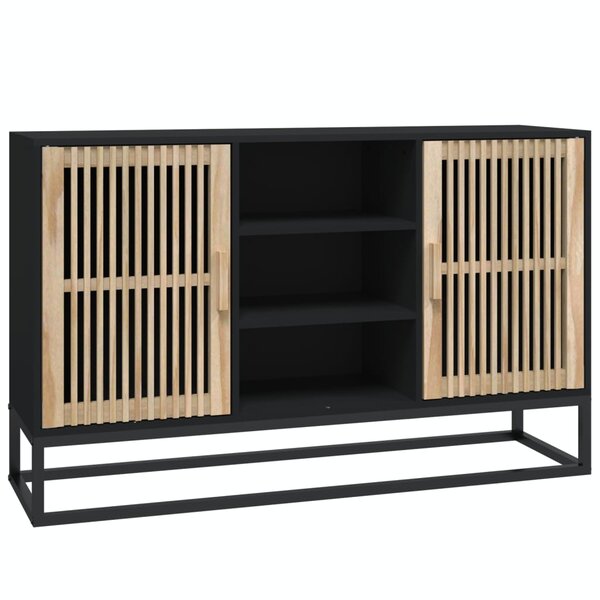 vidaXL Buffet noir 105x30x65 cm bois d'ingénierie