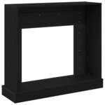 VidaXL Cadre de cheminée chêne noir 100x30x87 5 cm bois d'ingénierie