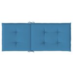 vidaXL Coussins de chaise à dossier haut lot de 6 bleu mélangé tissu