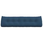vidaXL Coussin de Dos Bleu 180 x 24 x 50 cm tissu