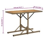 vidaXL Table de jardin Beige Bois massif d'acacia et poly rotin