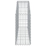 vidaXL Panier de gabions arqué 150x30x60/80 cm Fer galvanisé