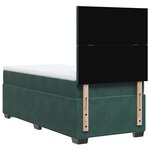 vidaXL Sommier à lattes de lit avec matelas Vert foncé 90x190 cm