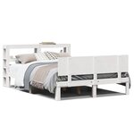 vidaXL Cadre de lit avec tête de lit sans matelas blanc 140x190 cm