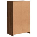 vidaXL Buffet avec lumières LED chêne marron 60 5x37x100 cm