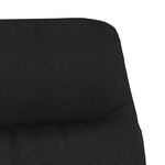 vidaXL Chaise de relaxation Noir Tissu