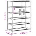 vidaXL Armoire à chaussures Noir 60x28x90 cm Tissu