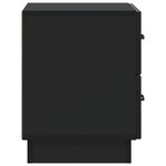 vidaXL Cabinet de chevet Noir 43 x 34 5 x 44 5 cm Bois d'ingénierie