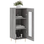 vidaXL Buffet Sonoma gris 34 5x34x90 cm Bois d'ingénierie