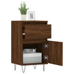 vidaXL Buffets 2 Pièces chêne marron 40x35x70 cm bois d'ingénierie