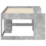 vidaXL Cadre de lit pour enfants avec rangement Gris béton 80 x 160 cm
