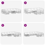 vidaXL Ensemble de canapés d'extérieur 10 Pièces Blanc et Beige Polyester