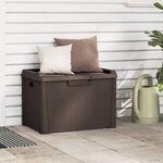 vidaXL Boîte de rangement de jardin marron 125 L PP