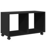 vidaXL Armoire à roulettes noir 72x33x42 5 cm bois d'ingénierie
