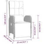 vidaXL Ensemble à manger de jardin 9 Pièces coussins gris résine tressée