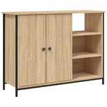 vidaXL Buffet chêne sonoma 100x33x75 cm bois d'ingénierie